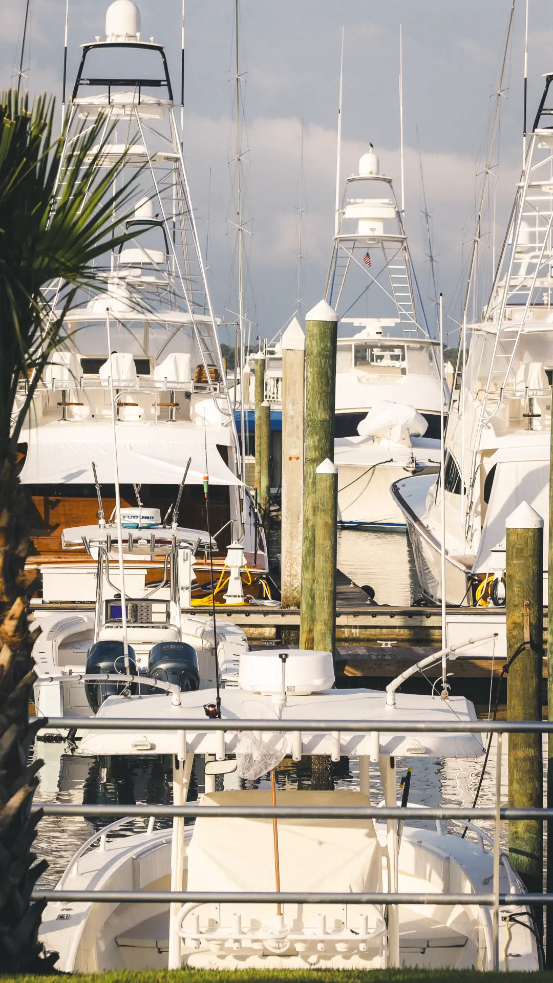 Sportfishing yachts at a Wrightsville Beach marina